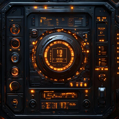 Fototapeta premium Futuristic Interface Panel - 3D Illustration