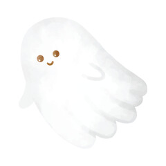 cute ghost hand drawn vector