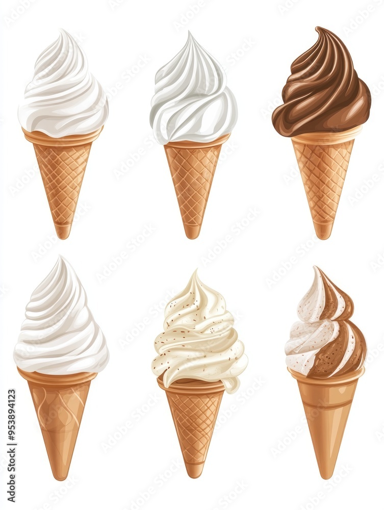 Canvas Prints ice cream cones variety