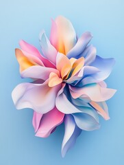 Fototapeta premium Flower Close-Up Blue Surface