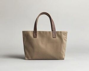 Tatami Texture A Simple Canvas Tote with Leather Handles Centered on a White Background Tote bag