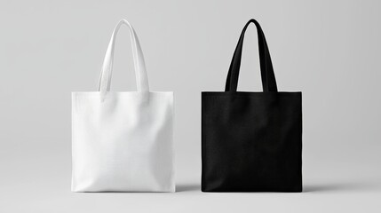 Tatami Texture Black and White Tote Bags Minimalist Composition Against a Grey Background Tote bag
