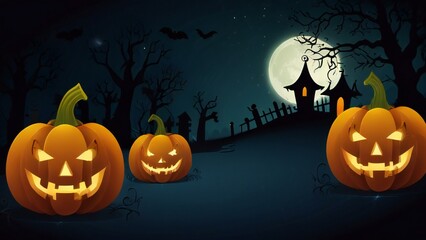 halloween background with pumpkin