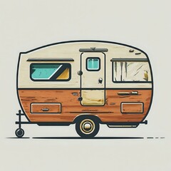 caravan image vectoral and isolated 