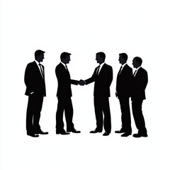 Businessmen Handshake Silhouet