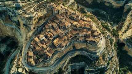 Cliffside City: A Breathtaking Aerial View of Architectural Ingenuity