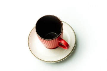 cup of coffee on white background