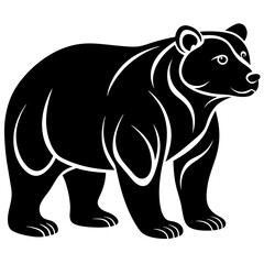 Simple Bear Silhouette Vector Design - Minimalist and Elegant