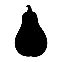 vector silhouette of a Butternut Squash