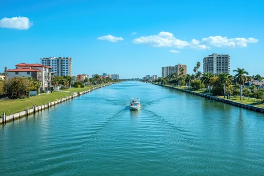 Brownsville Texas. The Intracoastal Waterway: 3,000 Miles of Blue Canals in America