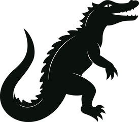 Fototapeta premium Crocodile silhouette victor art