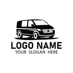 delivery services  van logo  template