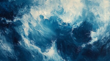 Fototapeta premium Abstract Ocean Waves: Fluid and Dynamic Canvas Art