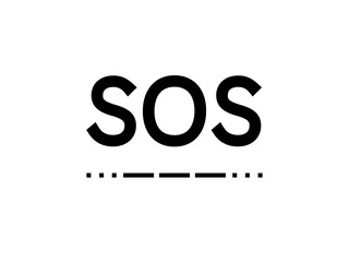 SOSモールス信号イメージC：黒