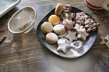 Holiday cookies on a plate