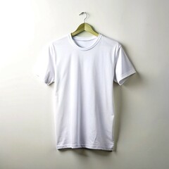 White t-shirts with copy space on gray background