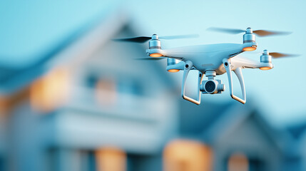 Drone Flying Near House