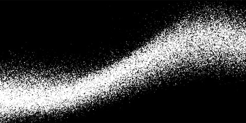 Fototapeta premium Dotwork abstract background, black grain texture, Abstract stipple sand effect, gradient backdrop from dots. Vector illustration.