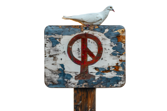 Symbolizing Peace on a Protest Sign