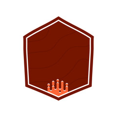 Blank badge template isolated on white background