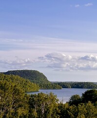 landscape with lake and sky