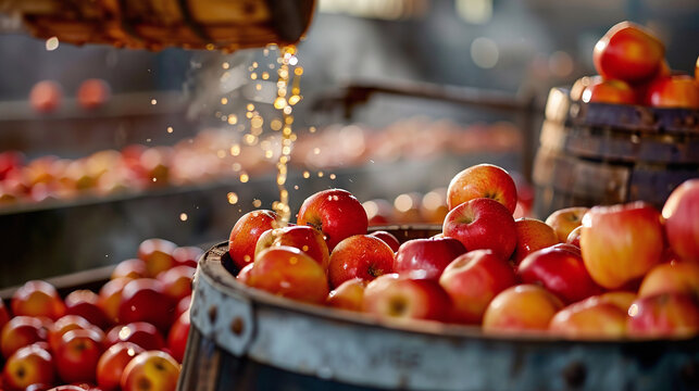 traditional cider-making process in Armagh, showcasing apples being pressed