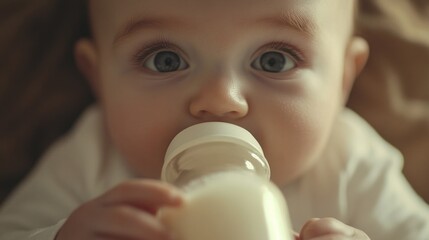 Baby with bottle