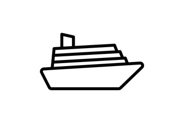 Ship icon. icon related to action plan. suitable for web site, app, user interfaces. line icon style