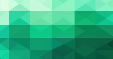 Obraz premium A vibrant teal geometric pattern featuring various shades of green in a triangular mosaic design.