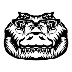 Crocodile In Glasses