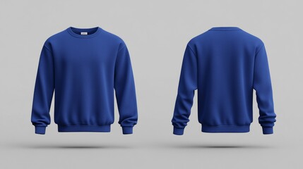 Blank blue sweater mockup