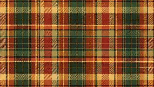 Plaid Tartan Pattern in Warm Autumnal Colors