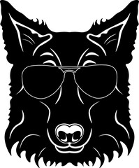 Dutch Shepherd In Sunglasses