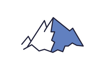 Mountain icon. icon related to action plan. suitable for web site, app, user interfaces. flat line icon style