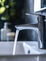 Faucet with running water