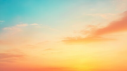 Fototapeta premium Gradient blur Overlay Orange Sky Evening Sunset Sunrise Pastel Soft Effect Background Pattern 
