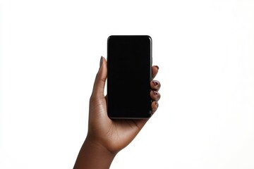 Woman with black cell phone