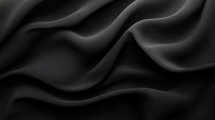 Obraz premium Dark Abstract Waves Crashing on a Black Wall Generative AI
