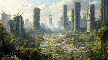 Nature Reclaims Abandoned Metropolis - Urban Ruins Wildlife Return and Overgrown Skyscrapers
