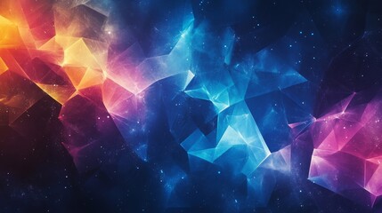 Dark Blue Abstract Polygon Background for Technology and Design Concepts Generative AI