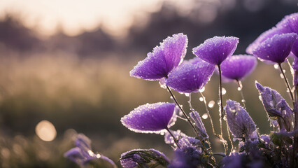 flower in meadow macro photography