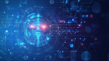Fototapeta premium Health care and medical science concept with digital technology and innovation on a modern blue background. 