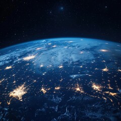 Obraz premium AI analyzing global environmental data to predict climate changes, advanced sustainability forecasting