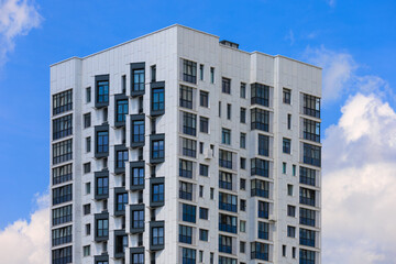 Cityscape, modern buildings on a summer day