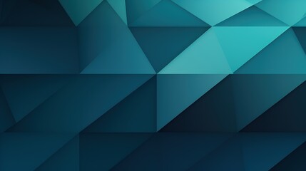 Obraz premium A modern abstract background featuring a geometric pattern of teal and dark blue triangles.