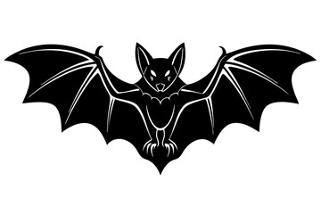 bat on a white background