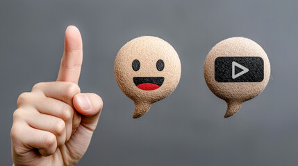 Obraz premium Realistic 3D Emoji Icons in a Modern Digital World A Playful and Heartwarming Representation of Online Communication and Connection in Everyday Life