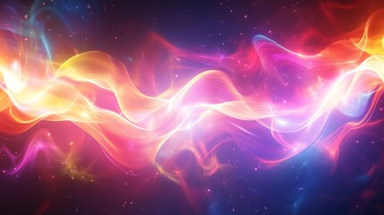 Obraz premium Flowing colorful gradient twirl magic composition background 