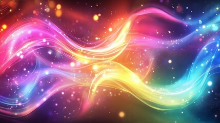 Obraz premium Flowing colorful gradient twirl magic composition background 
