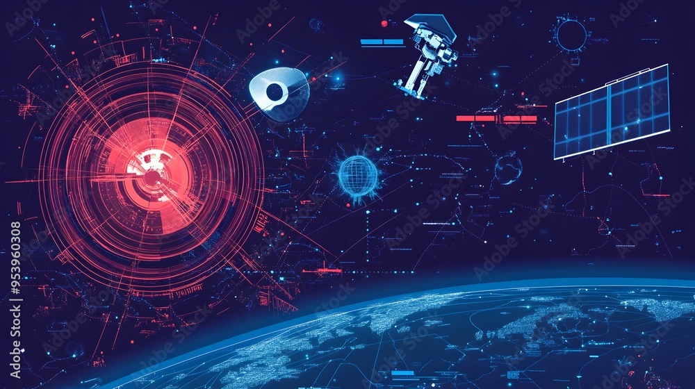 Poster iot powered satellite monitoring systems for tracking and analyzing hurricanes storms and other envi